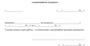 Приказ о назначении директора срок действия