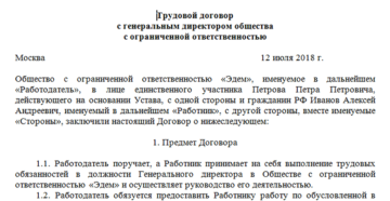 Трудовой договор ано с директором образец Трудовой договор ано с директором образец