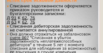 Списание задолженности по истечении 3 лет Списание задолженности по истечении 3 лет