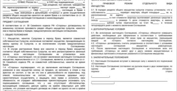 Образец мирового соглашения о разделе имущества между супругами