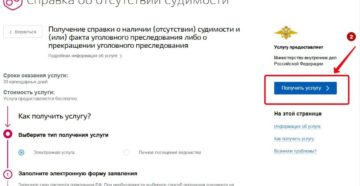 Госуслуги справка об отсутствии судимости сроки изготовления